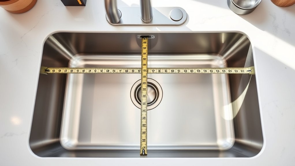accurate kitchen sink measurement