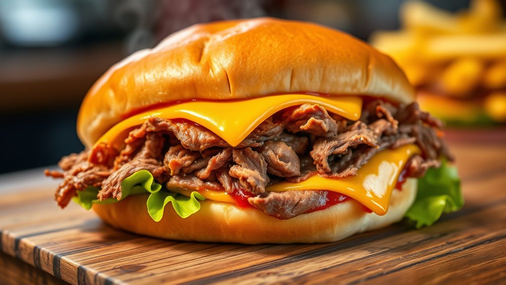 arby s beef and cheddar calories