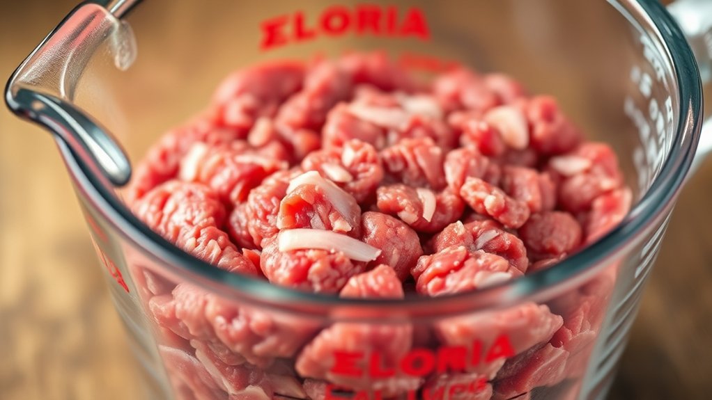 calorie variation in ground beef