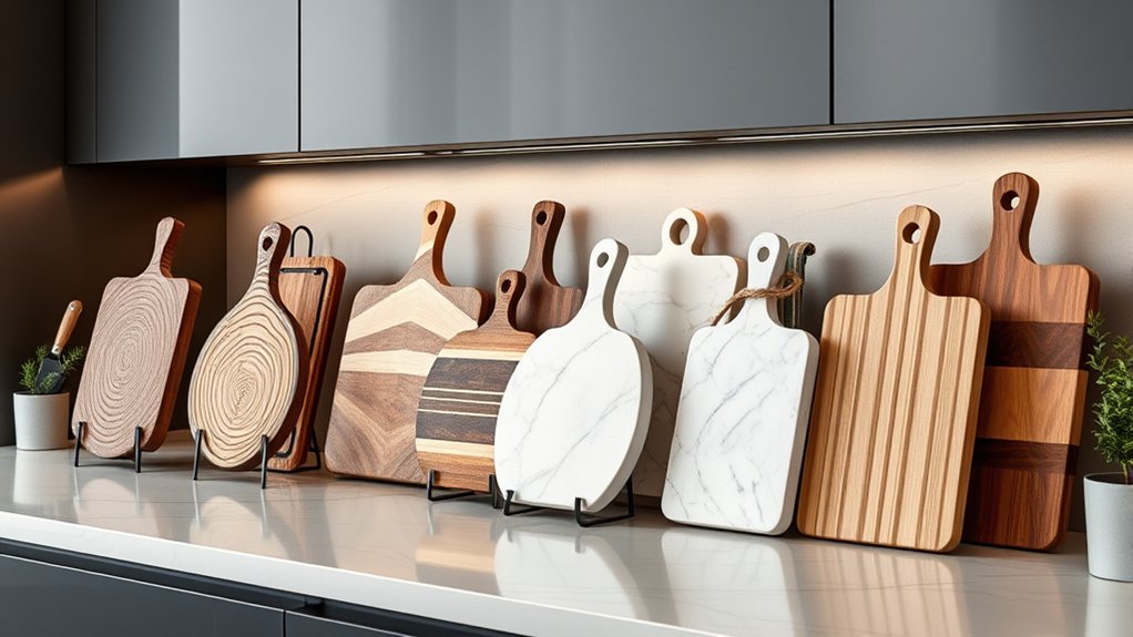 chic cutting board arrangements