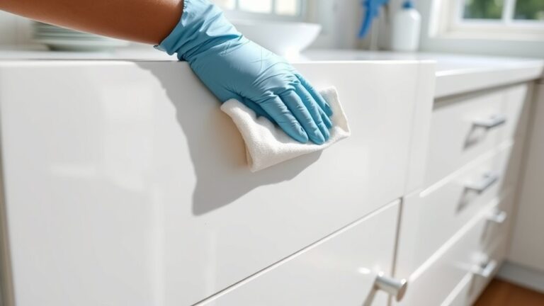 degrease kitchen cabinets easily