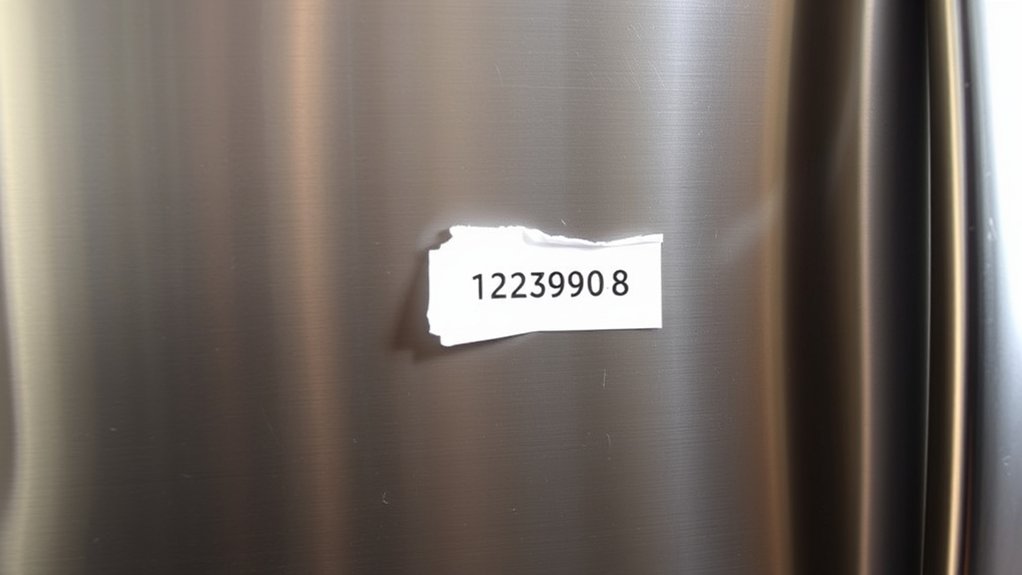 finding kitchenaid fridge serial