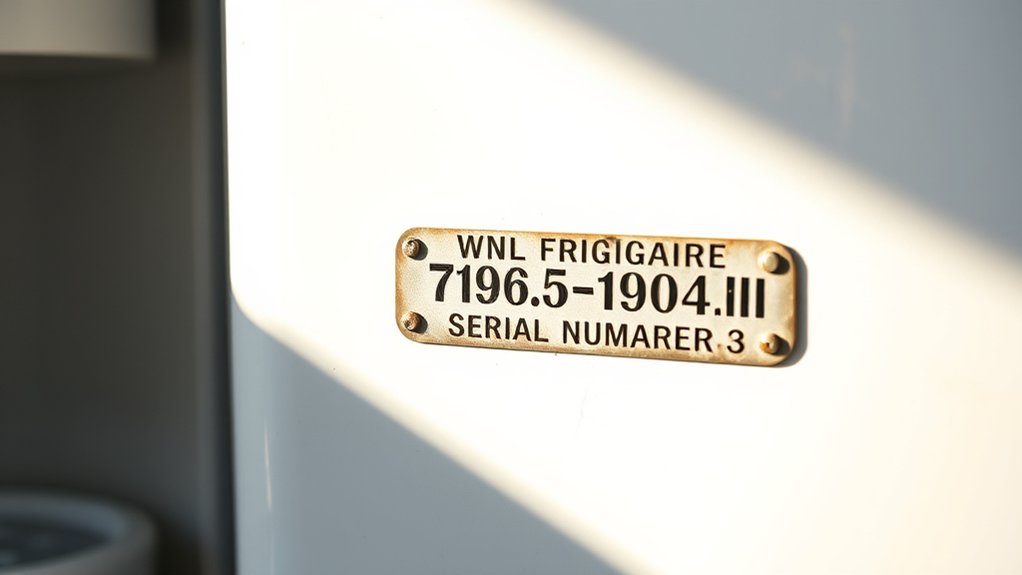 frigidaire serial number search
