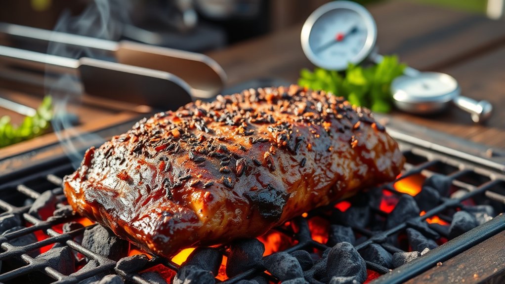 grill brisket over charcoal