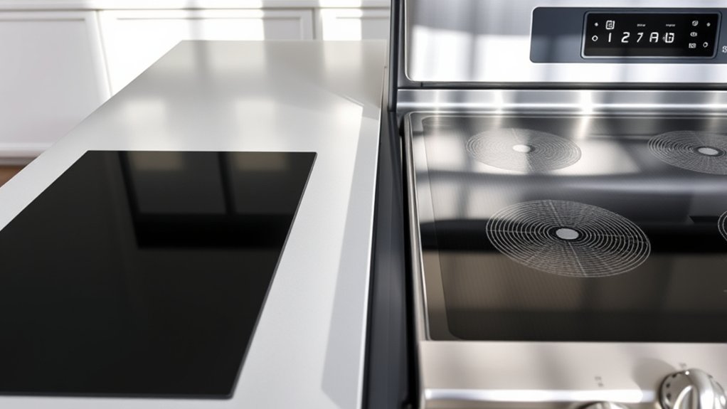 induction heats cookware directly