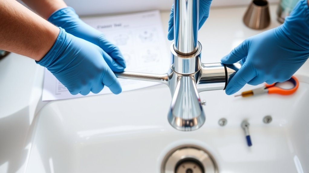 install kitchen faucet easily