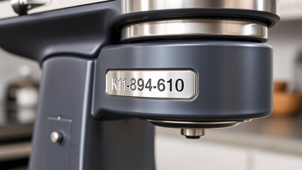 locate kitchenaid serial number