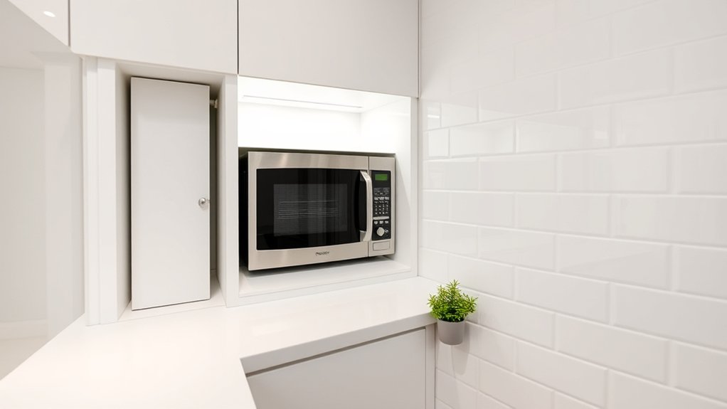 maximize microwave kitchen space