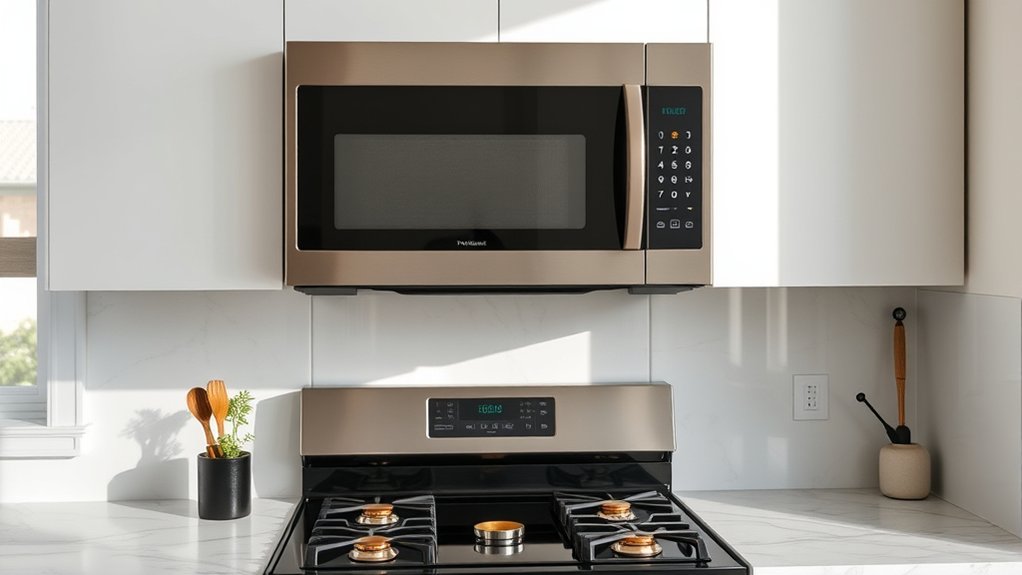 microwave installation over stove