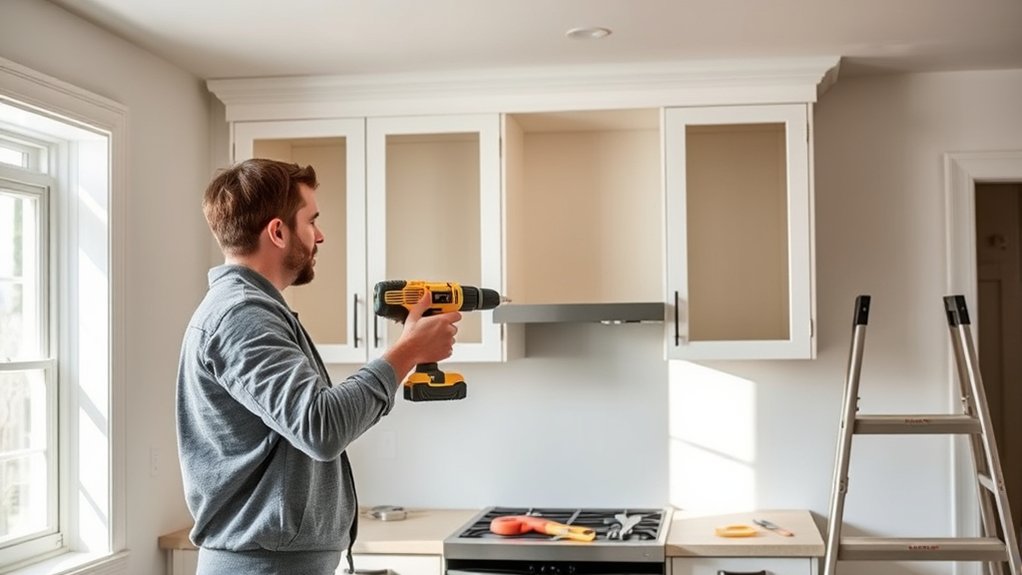 remove kitchen cabinets easily