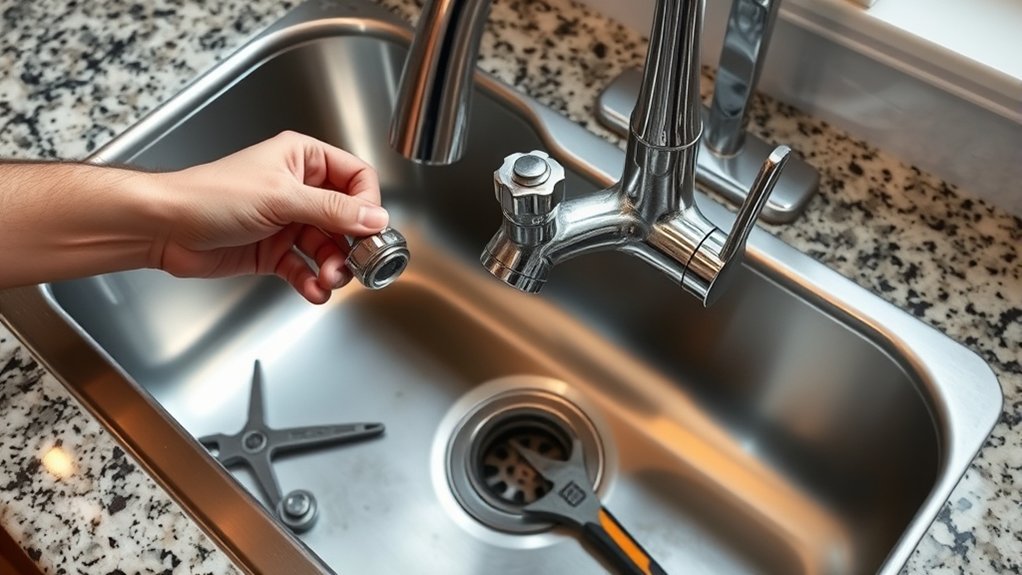 replace kitchen sink faucet