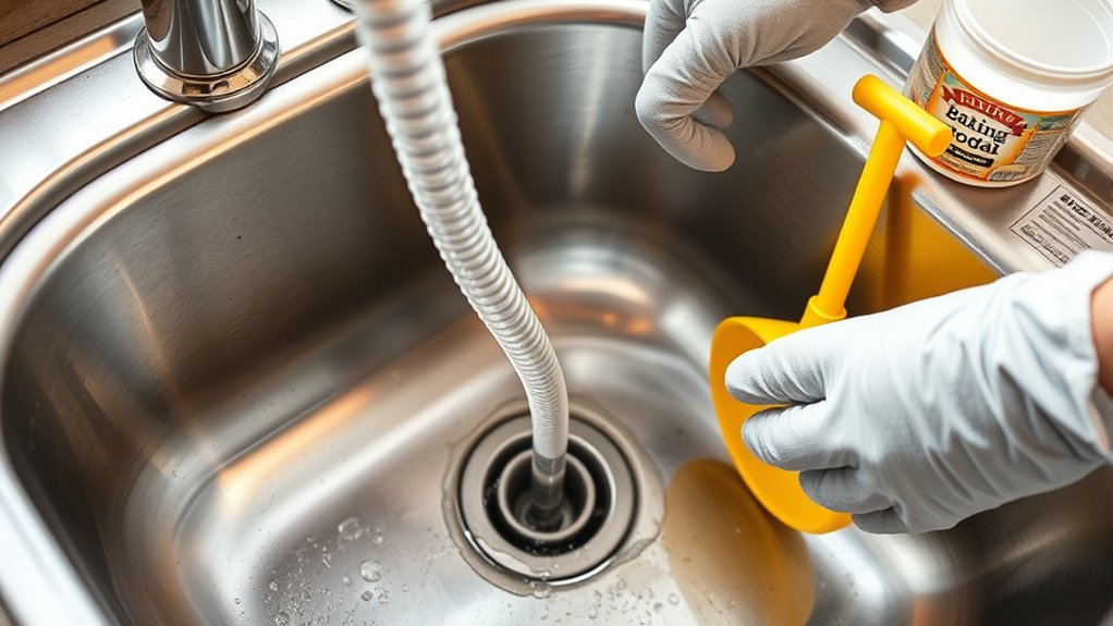 unclog kitchen sink quickly
